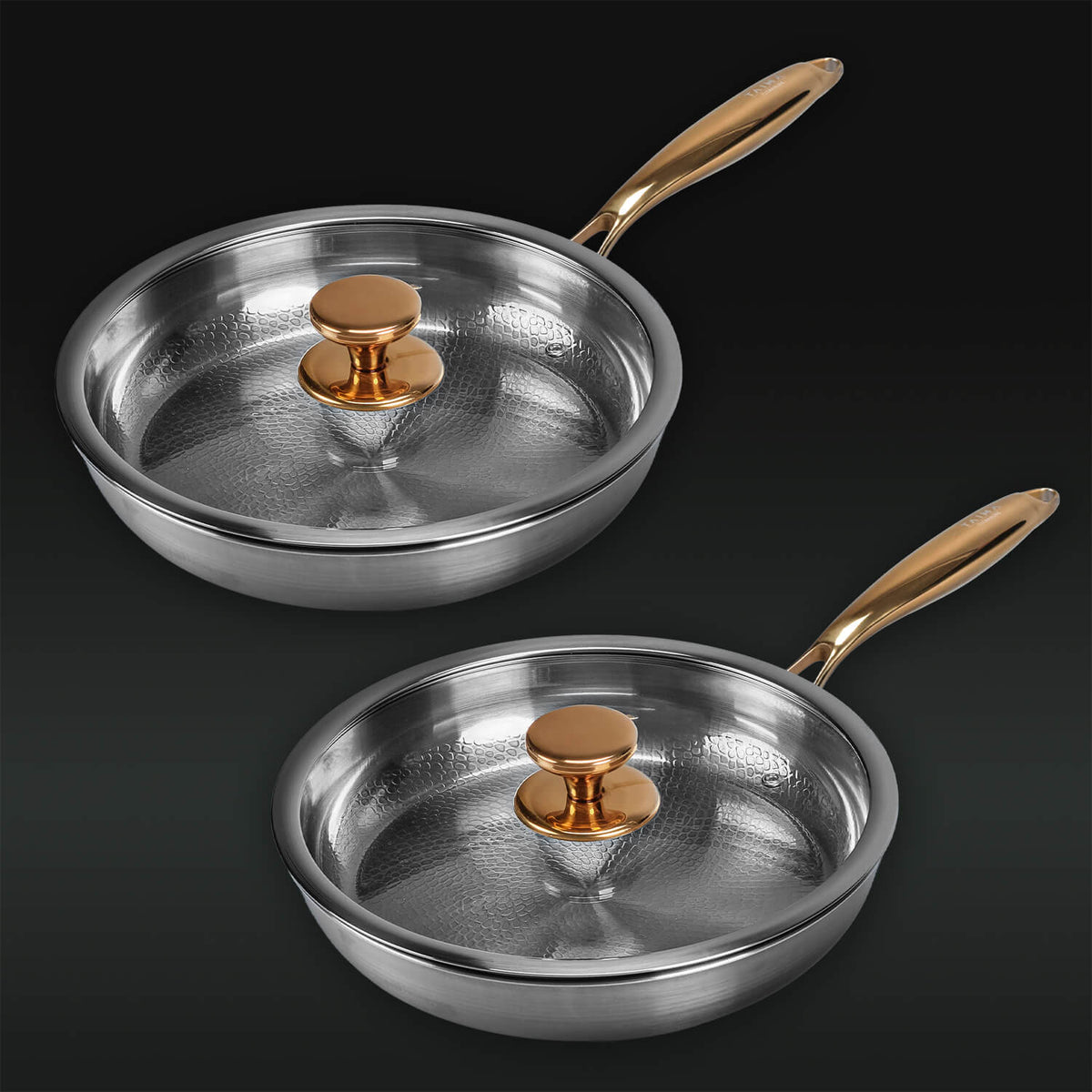 Titanium Cookware Set with Two Pans
