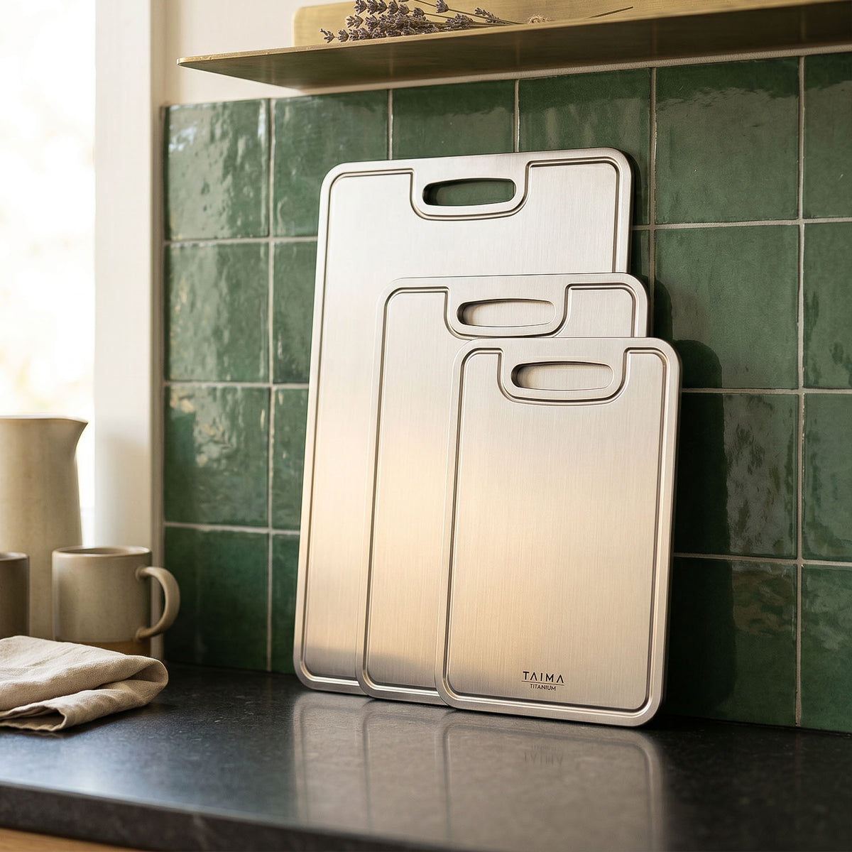 Certified Taima® Pure Titanium Cutting Board - V2 Updated Design