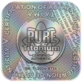 Pure Titanium certificate label